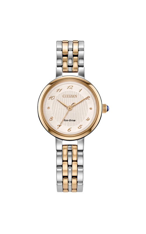 Citizen Ladies' Classic Two Tone Beige Dial Watch EM0996-84Y