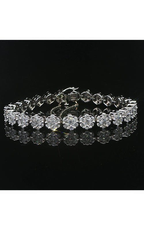 Albestate Tennis 14K White Gold Diamond Bracelet