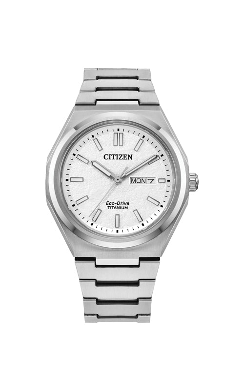 Citizen Men's Zenshin Three-hand White Dial Watch AW0130-85A