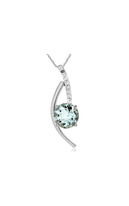 Albert's Gemstone Aquamarine, Diamond Necklace