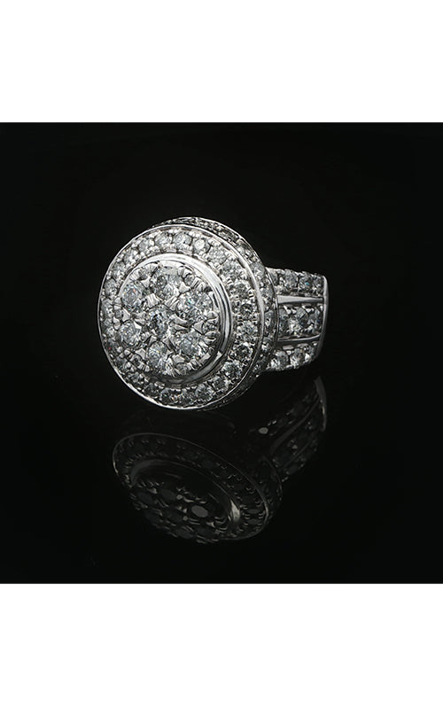 Albert's Estate 10K White Gold 5.96CTW I SI2 Round Diamond Halo Engagement Ring