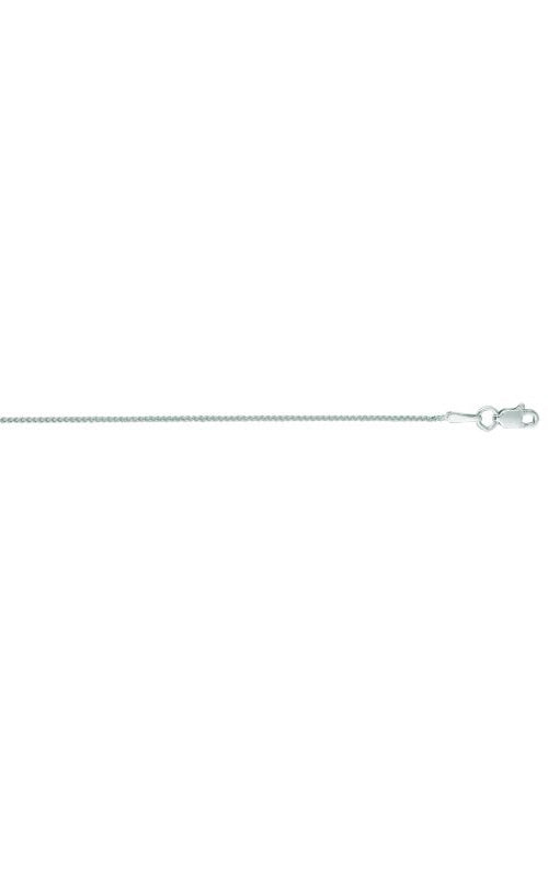 Albert's 14k White Gold 24" 1mm Round Wheat Chain WSP025-24