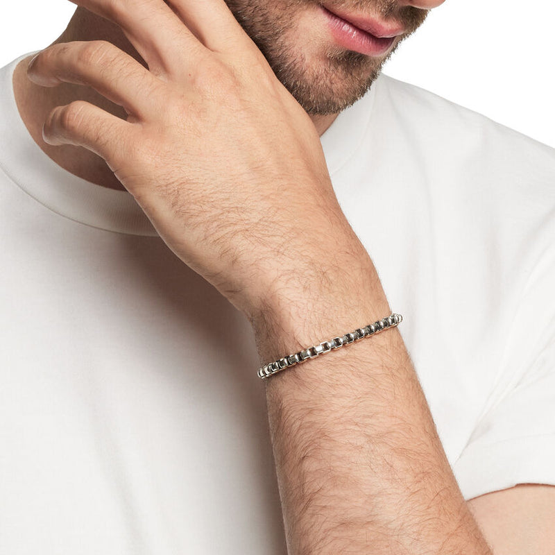 Box Chain Bracelet in Sterling Silver