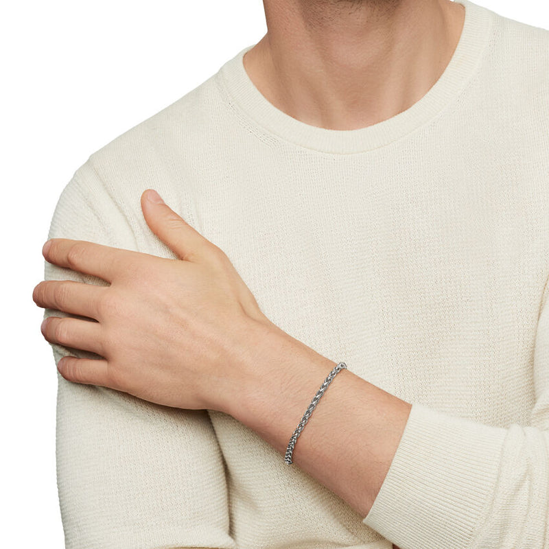 Wheat Chain Bracelet in Sterling Silver, 4mm
