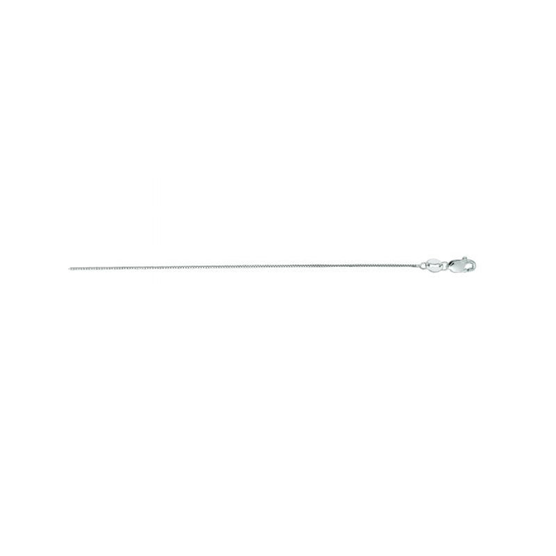 Albert's 14k White Gold 18" 0.6mm Box Chain WLBOX45-18