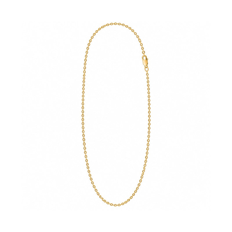 Albert's 14k Yellow Gold 20" 1.3mm Diamond Cut Cable Chain with Lobster Clasp CAB035-20
