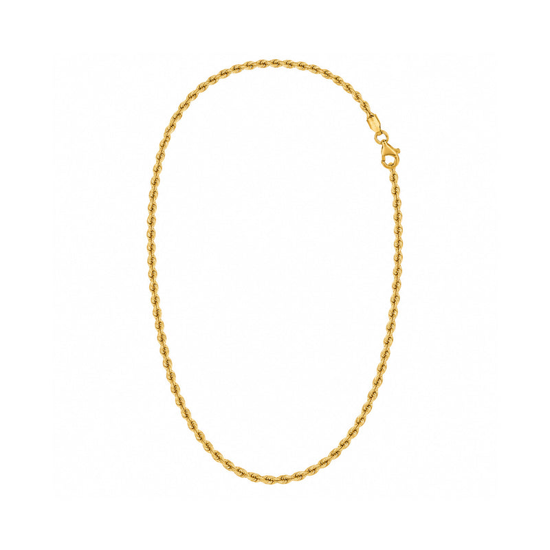 Albert's 14k Yellow Gold 20" 2mm Diamond Cut Rope Chain ROY016-20