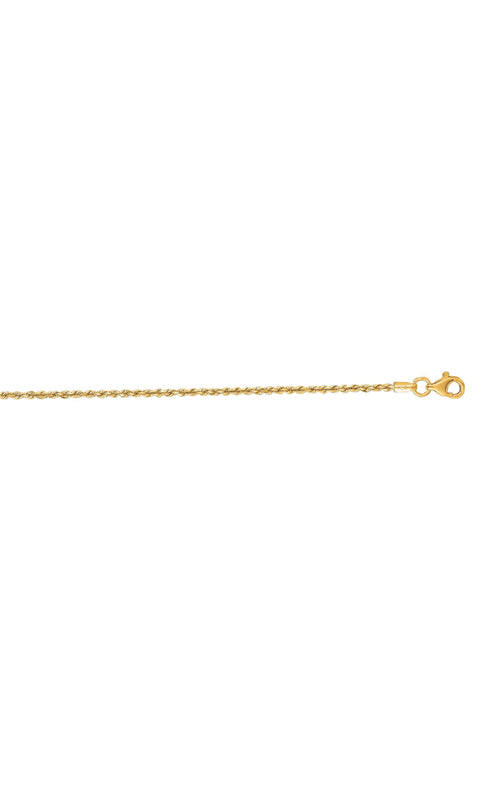 Albert's 10k Yellow Gold 18" 1.6mm Diamond Cut Rope Chain 012ROY-18