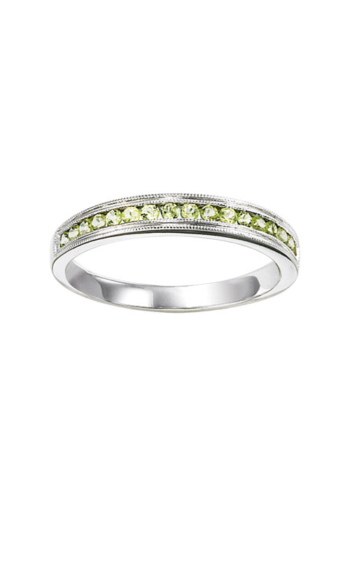 Albert's 10k White Gold .30ctw Peridot Ring FR1221