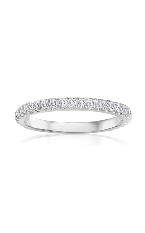 Albert's 14k White Gold 1ctw Pave Wedding Band 72232D-4W-1-LS
