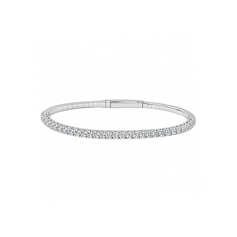 Albert's 14k White Gold 6.75" 1.38ctw Diamond Bangle FSBG5040S8W