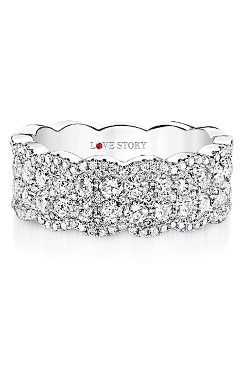 Love Story 14k White Gold 1.50ctw Diamond Band AJ-R5082LJ