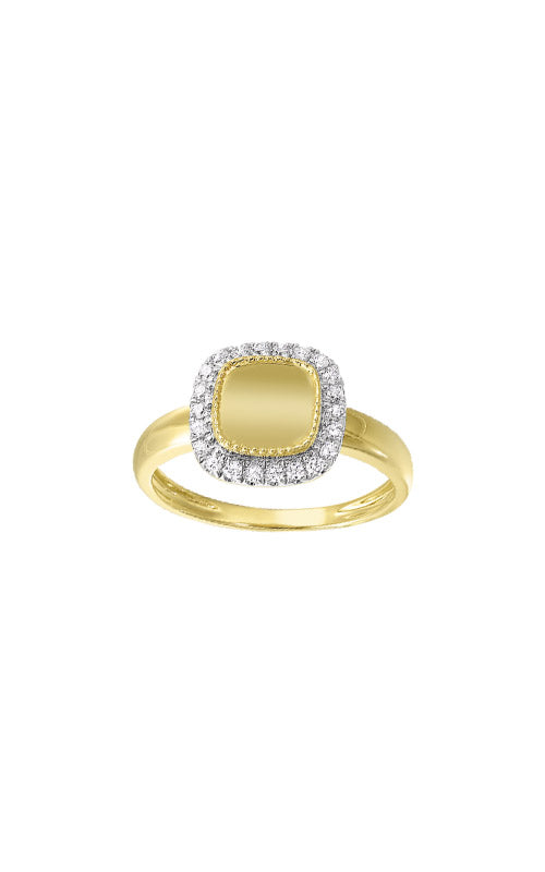 Albert's 14k Yellow Gold 1/5ct Diamond Disc Ring RG11015-4YC