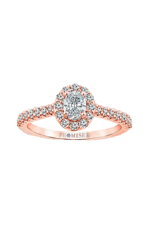 Love Story 14k Rose Gold 1ctw Sydney Diamond Halo Engagement Ring RE-1343044W4S