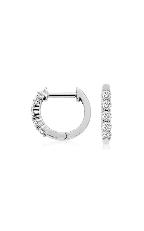 Albert's 14k White Gold .25ctw 11mm Huggie Hoop Earrings WC8029D