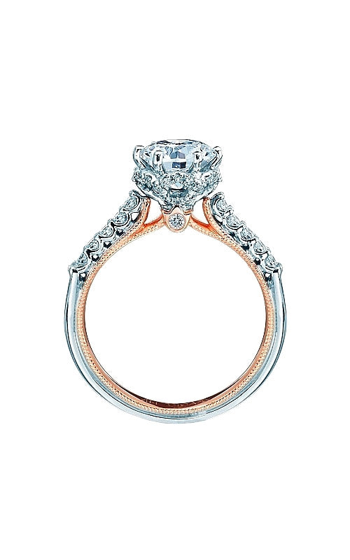 Verragio Renaissance 14k Rose Gold and Platinum .25ctw Diamond Semi Mount Engagement Ring 938R7-TT