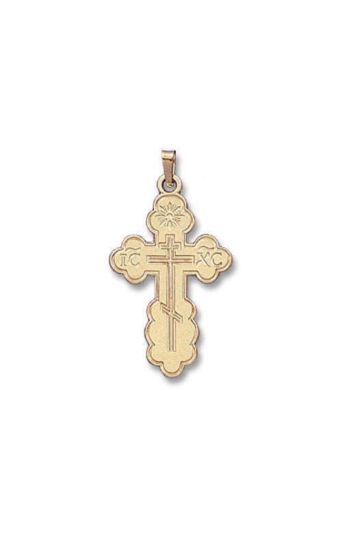 Albert's 14k Yellow Gold Medium 36.6 x 22.4mm Serbian Cross 741