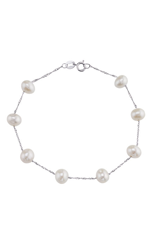 Albert's 14k White Gold Freshwater Pearl Bracelet BW00642PF