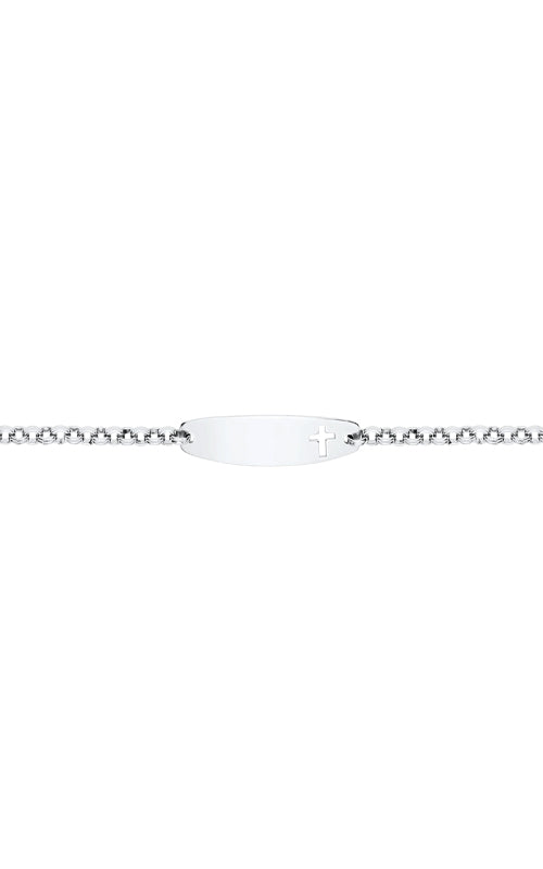 Albert's Kids Sterling Silver Engravable 6.25" ID Cross Bracelet 3318