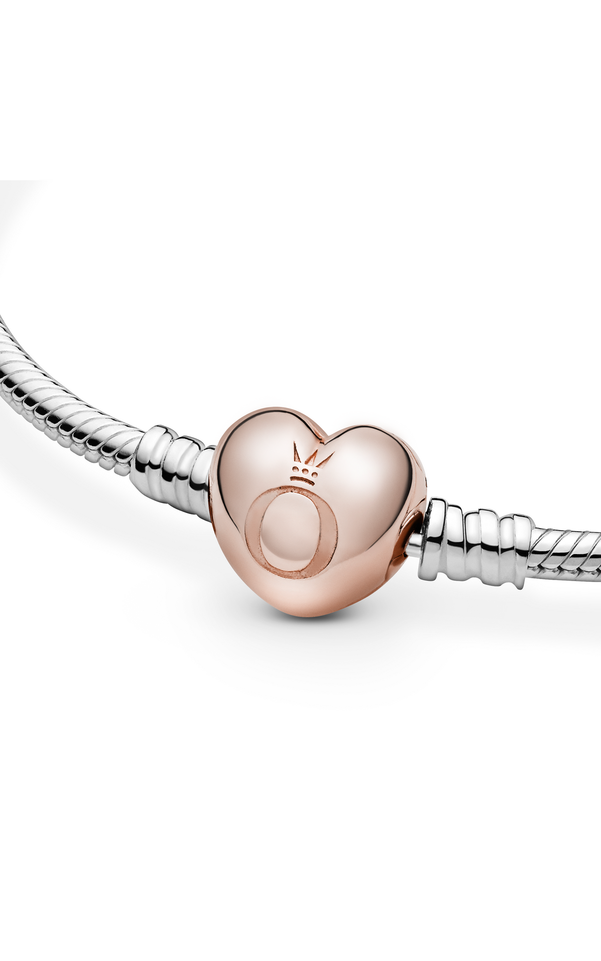 Pandora Moments Heart Clasp Snake Chain Bracelet 580719-20