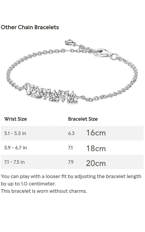 Pandora Sparkling Heart Tennis Bracelet 580041C01-18
