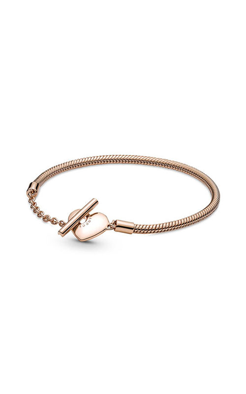 Pandora Moments Heart T-Bar Snake Chain Bracelet 589285C00-20