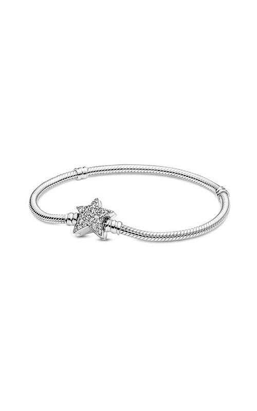 Pandora Moments Asymmetric Star Clasp Snake Chain Bracelet 599639C01-18