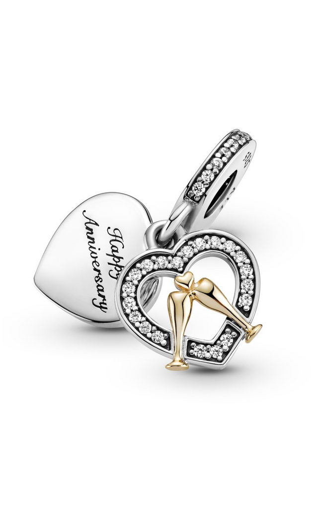 Pandora People Two-tone Happy Anniversary Dangle Charm 799322C01