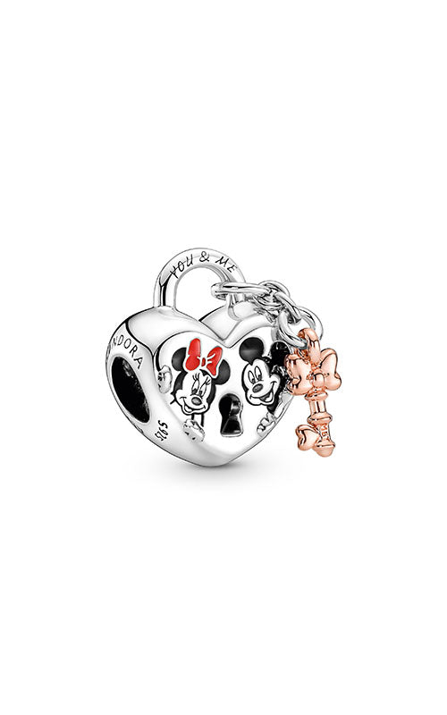 Pandora Disney Mickey Mouse & Minnie Mouse Padlock Charm 780109C01