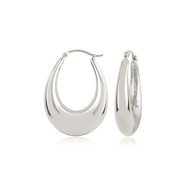 Albert's Sterling Silver High-Polished Oval Hoops 64/333