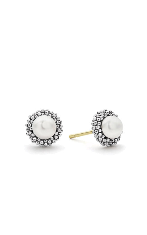 LAGOS Sterling Silver 8mm Pearl Stud Earrings 01-80848-M5