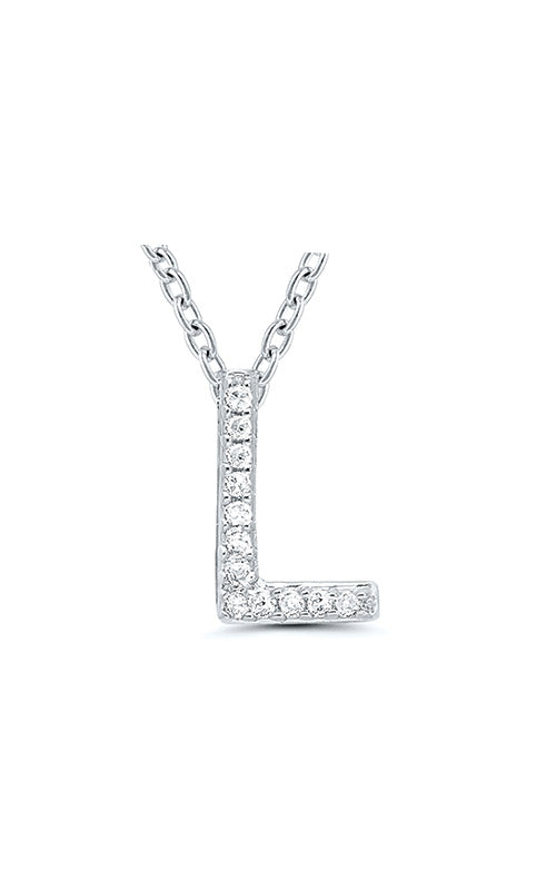 Albert's Sterling Silver .05ctw L Initial Necklace with 18" Chain244787005-L