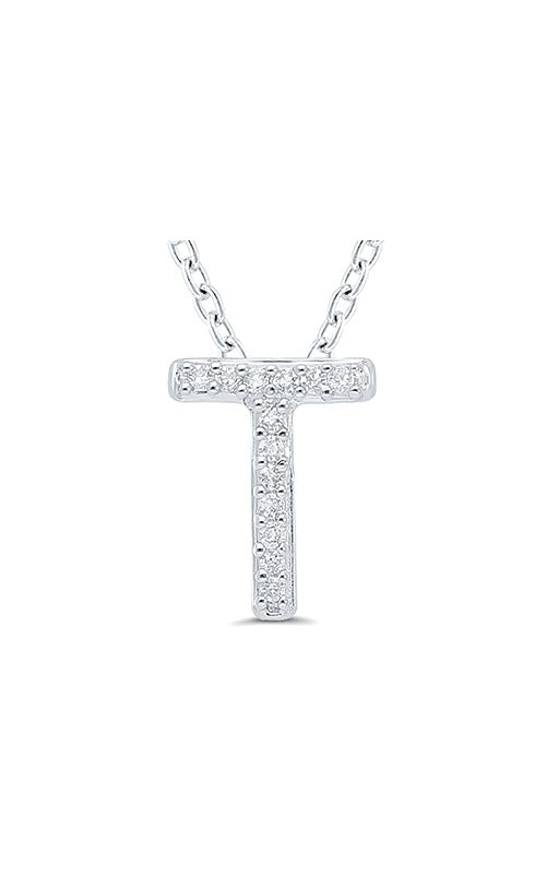 Albert's Sterling Silver .05ctw T Initial Necklace 244787005-T