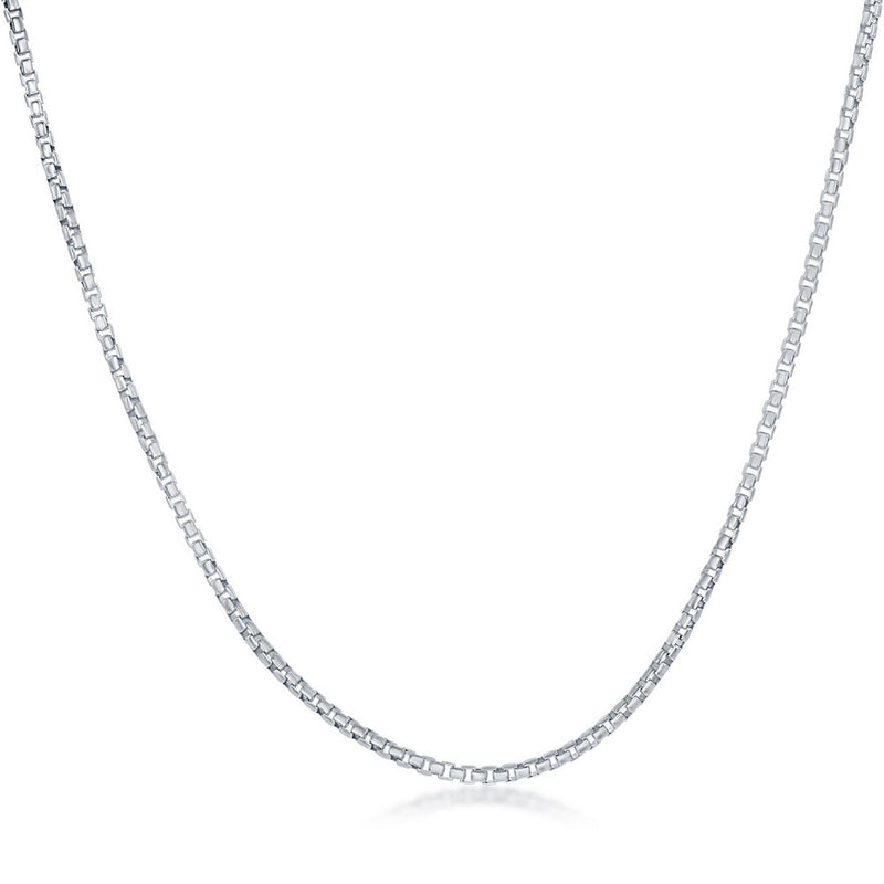 Albert`s Sterling Silver 22 In .85mm Round Box Chain