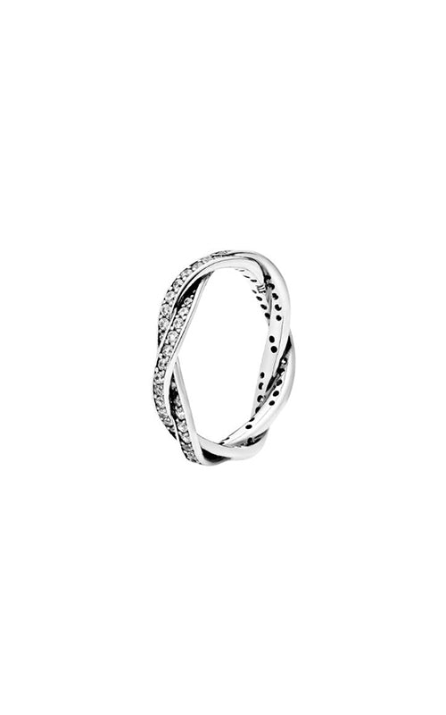 Pandora Sparkling Twisted Lines Ring 190892CZ-52