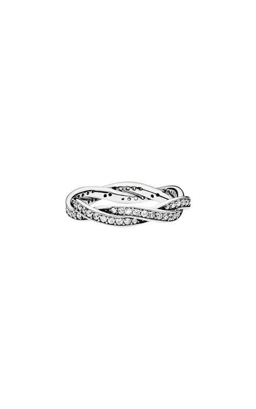 Pandora Sparkling Twisted Lines Ring 190892CZ-50