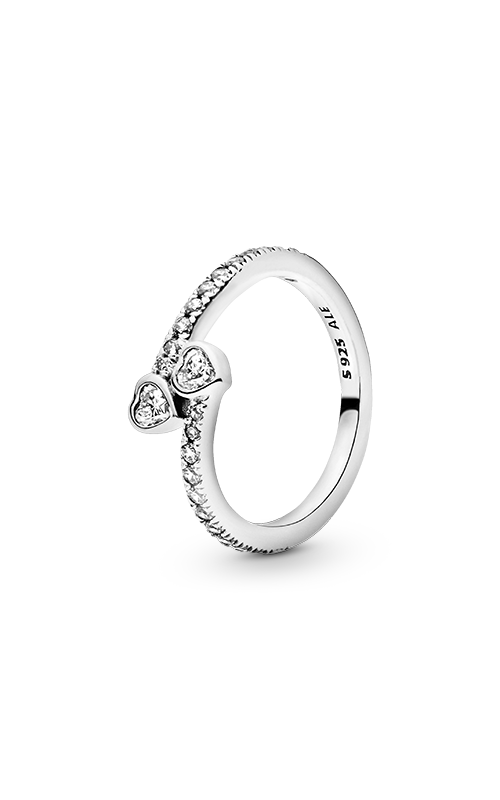 Pandora Two Sparkling Hearts Ring 191023CZ-58