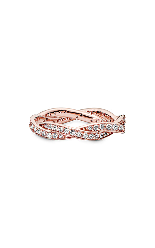 Pandora Sparkling Twisted Lines Ring 180892CZ-52