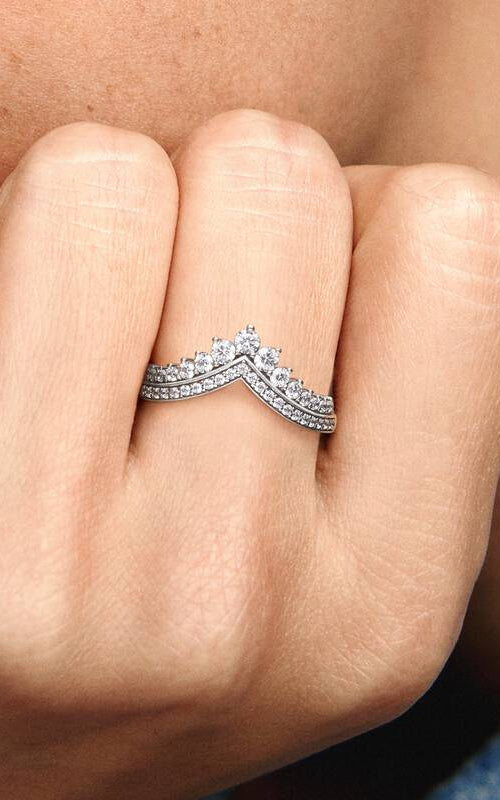 Pandora Princess Wishbone Ring 197736CZ-52