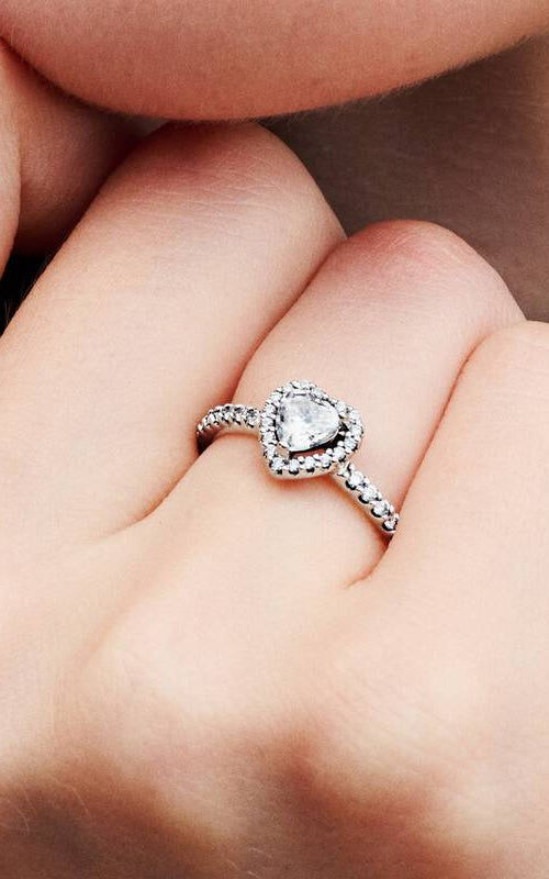 Pandora Elevated Heart Ring 198421C01-52