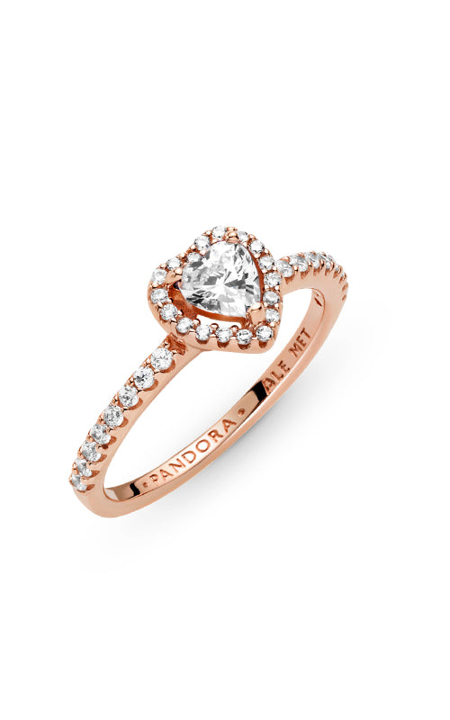 Pandora Sparkling Elevated Heart Ring 188421C02-52