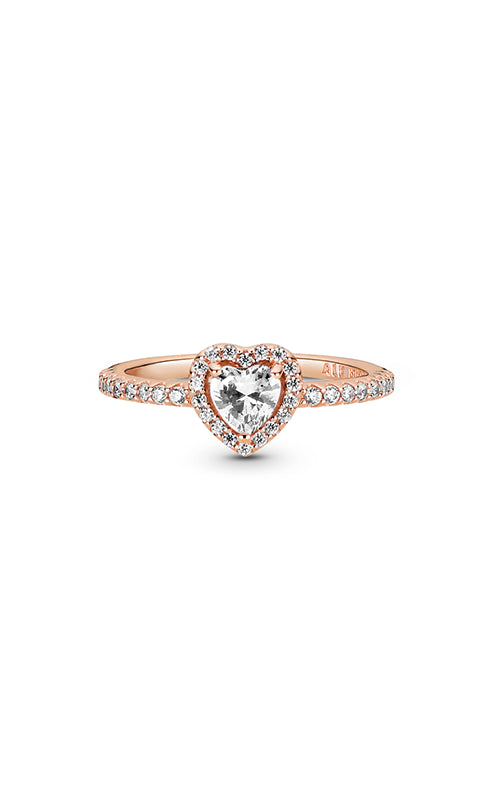 Pandora Sparkling Elevated Heart Ring 188421C02-52