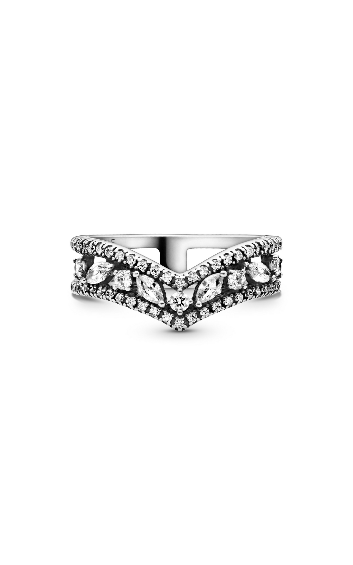 Pandora Wish Sparkling Marquise Double Wishbone Ring 199095C01-54 - FINAL SALE
