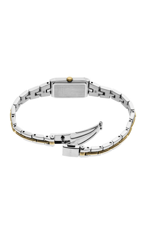 Seiko Essentials Two Tone White 15.5mm Tank Watch SWR044