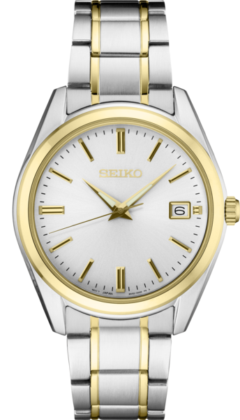 SEIKO ESSENTIALS TWO TONE WHITE DIAL BRACELET