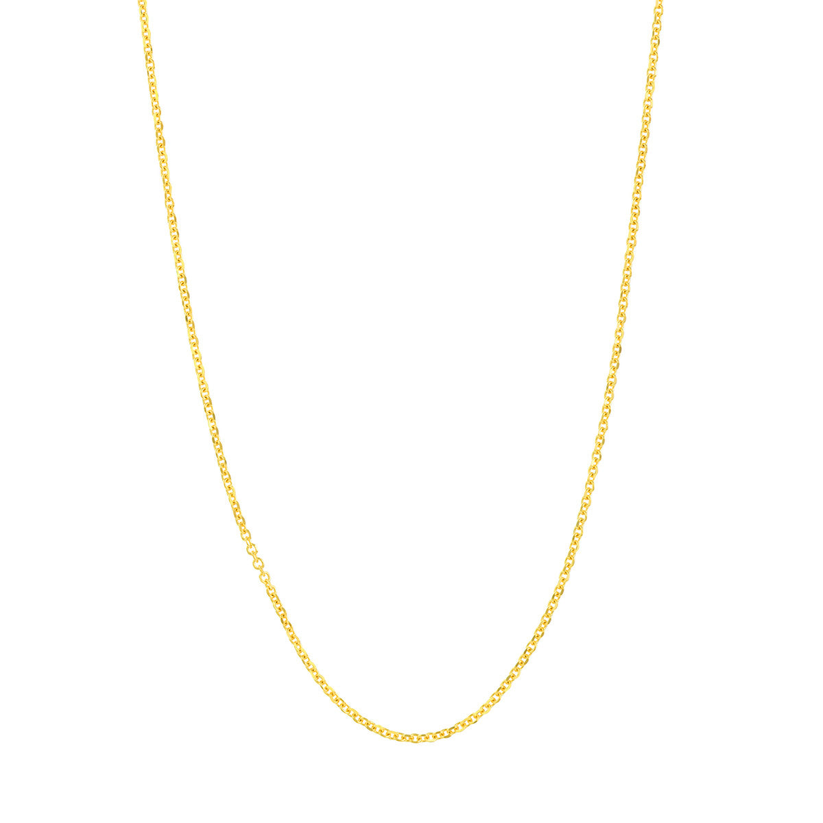 Albert's 14k Yellow Gold 1.05mm Diamond Cut Open Cable Chain MF007806-14Y_22