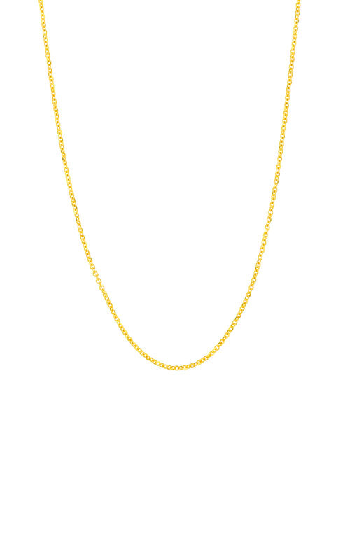 Albert's 14k Yellow Gold 1.05mm Diamond Cut Open Cable Chain MF007806-14Y_22