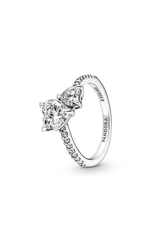 Pandora Double Heart Sparkling Ring 191198C01-50