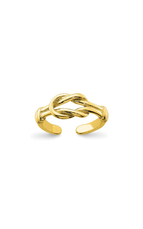 Albert's Sterling Silver Gold Plated Love Knot Toe Ring QR831GP
