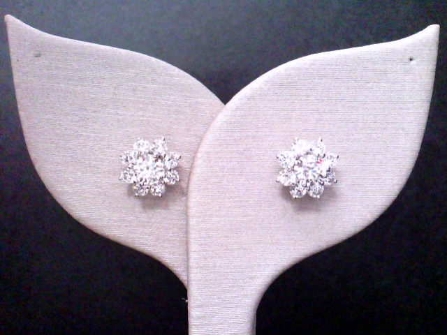 Fire and Ice 18k White Gold 2.36ctw Diamond Snowflake Stud Earrings FIE70025PF-QWB